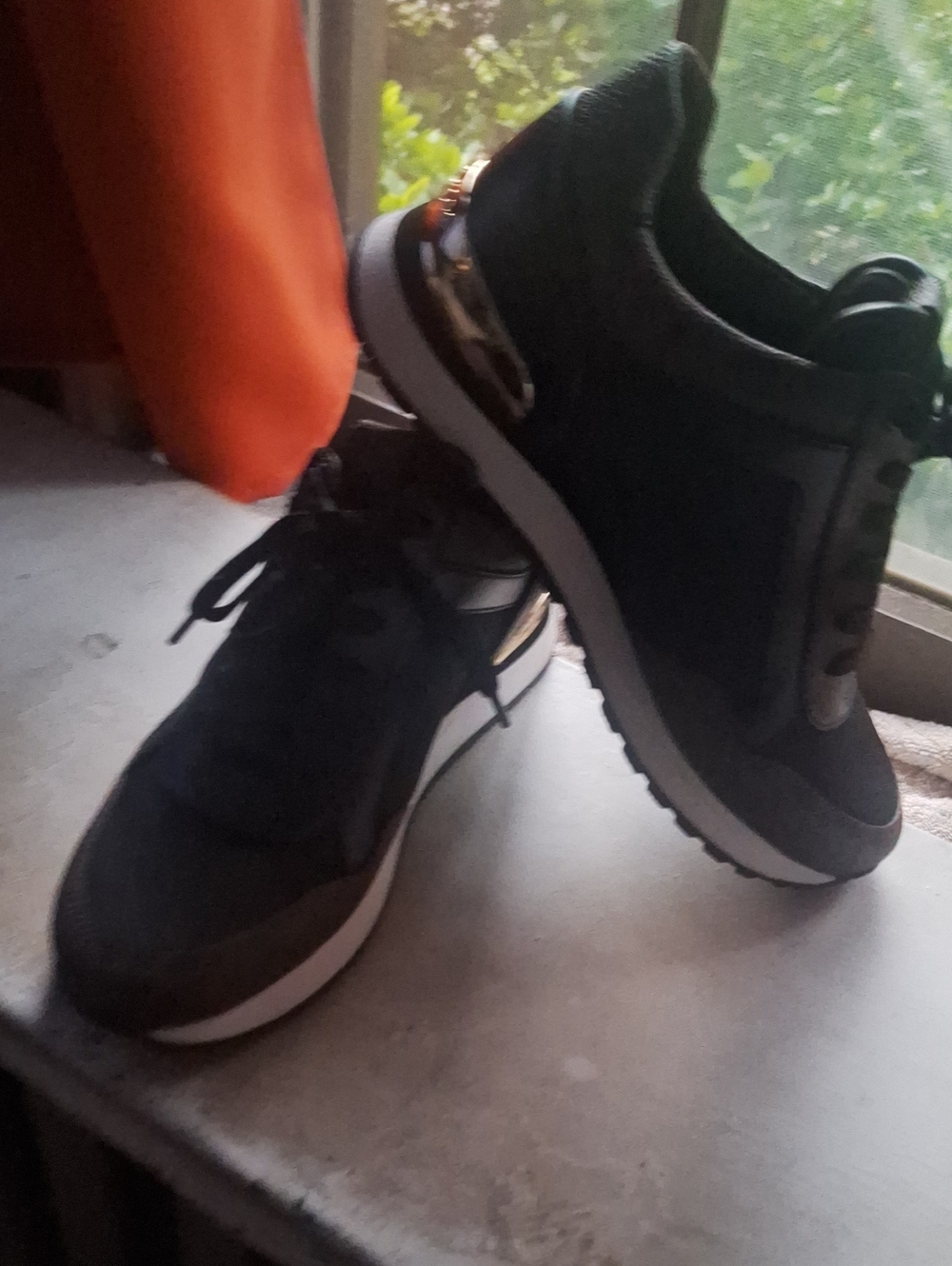 Womens Black and Brown Michael Kors Sneakers.  New 5.5